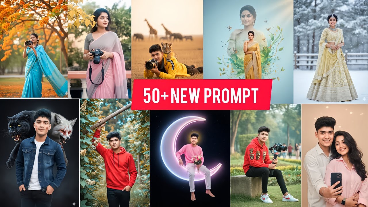 50+ New Gemini Boy Girl & Couple AI Photo Prompts | Google Gemini Photo Editing 2026
