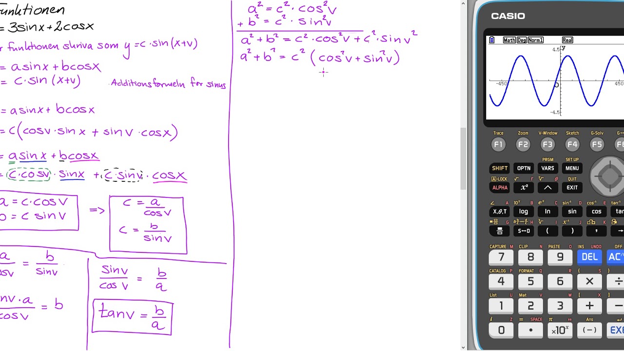 Genomgång matematik 4 Kap 2 kurvan y asinx + bcos x Sid 65 67