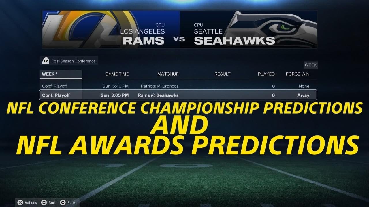 NFL Conference Championship and NFL Honors Awards Predictions 