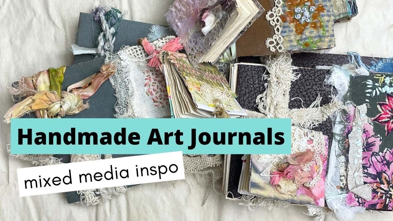 Art Journal Flip Through of Small Handmade Journals