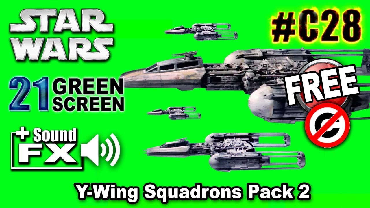 Ywing Pack 2 Star Wars Green Screen 3D