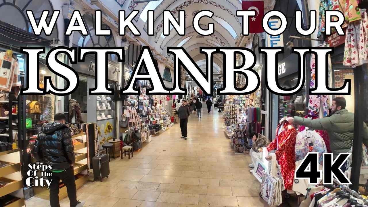 4K Walking Tour İstanbul I Beyazıt Sahaflar, Grand Bazaar, Eminönü
