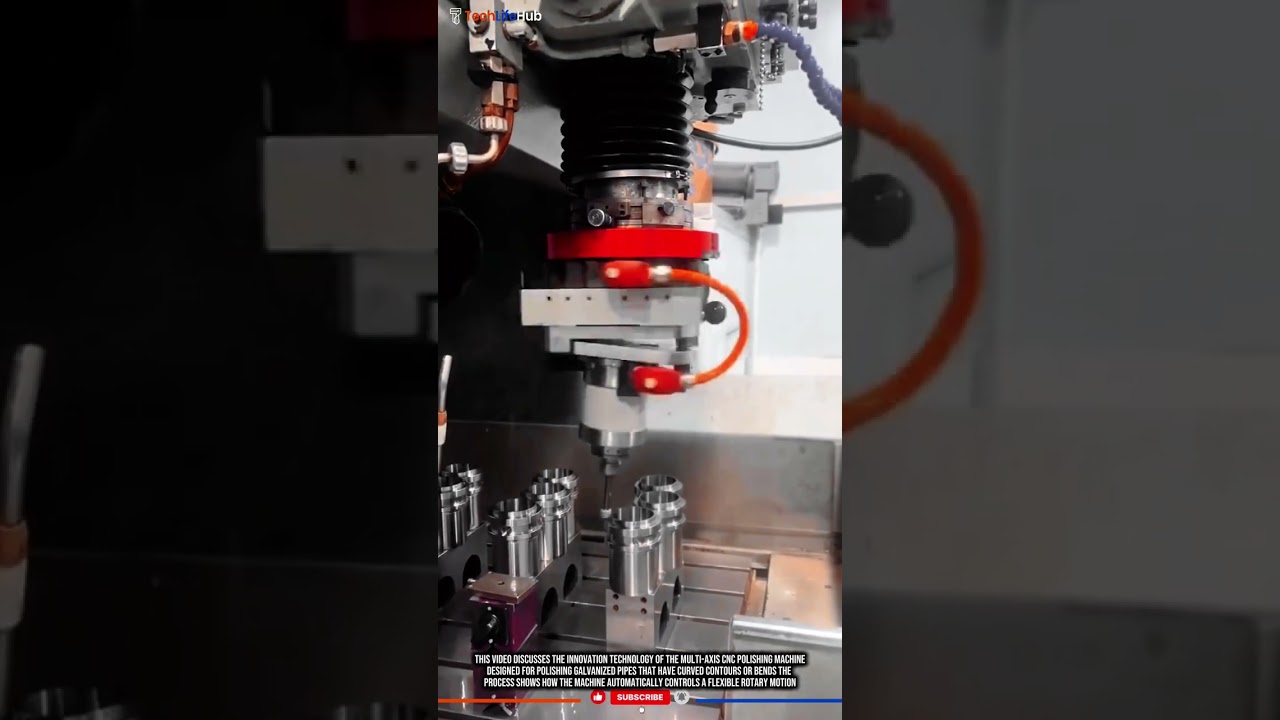 Innovation Technology of the Multi-Axis CNC Polishing Machine: polishing galvanized pipes #tech