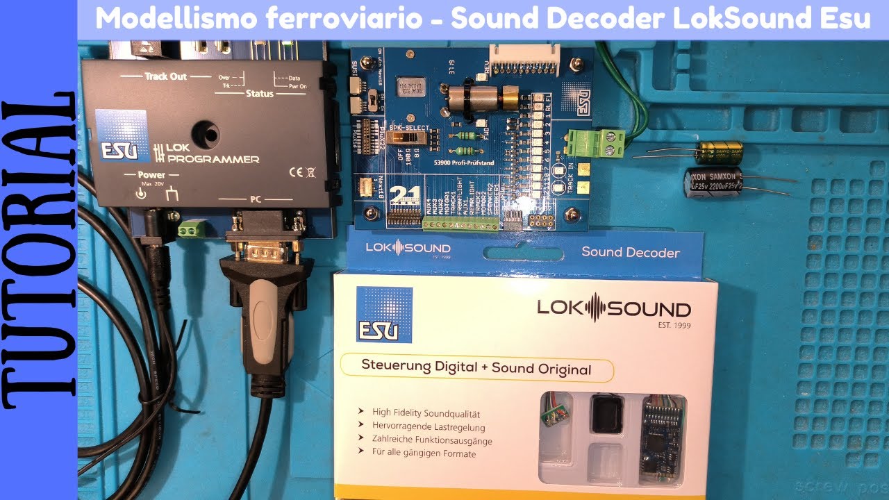 TUTORIAL - Come programmare ESU LokSound Decoder 8-pin NEM652