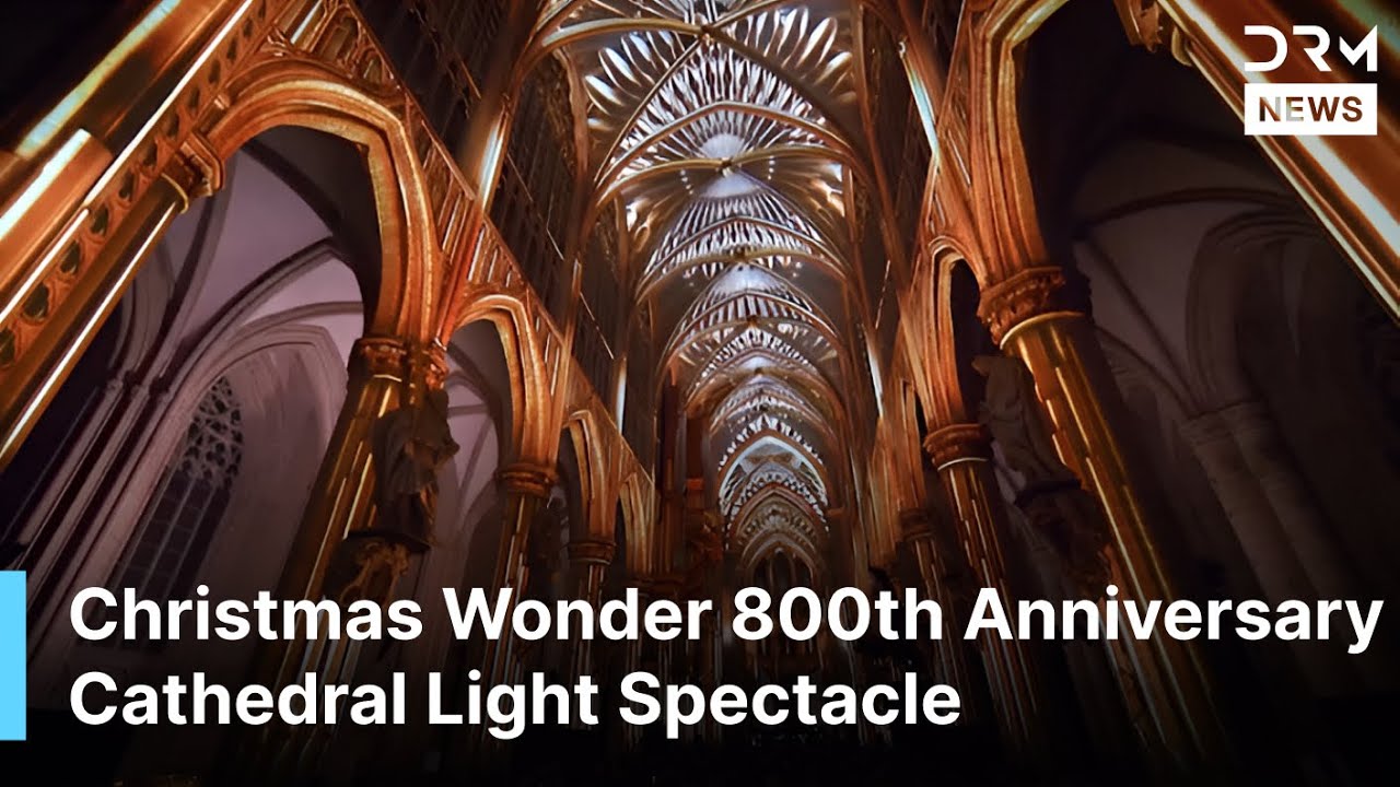 Spectacular Christmas Light Show Illuminates 800-Year-Old Brussels Cathedral | DRM News | AJ1F