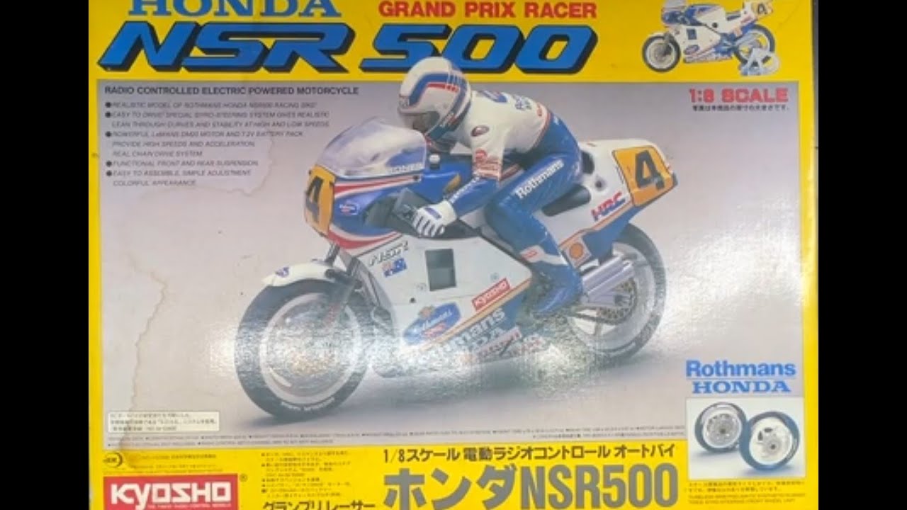 Распаковка винтажного радиоуправляемого мотоцикла Kyosho 35-летней давности!