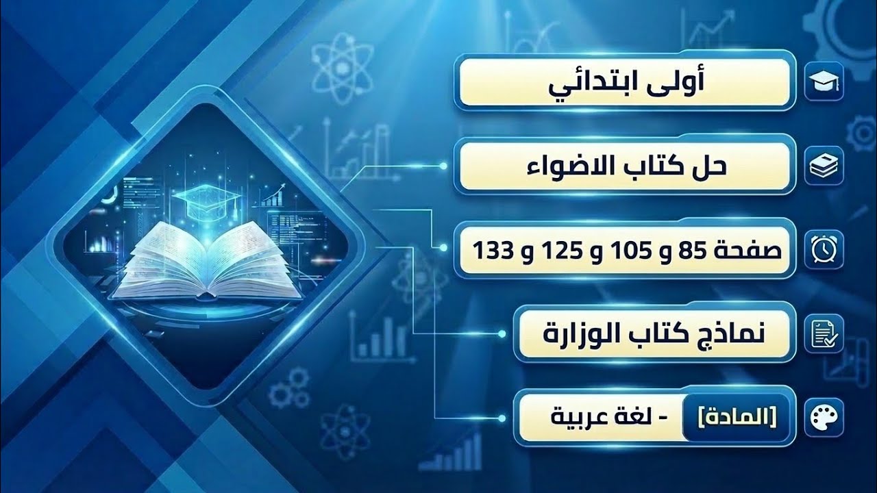 حل تدريبات الوحده الثانية كتاب الوزارة لغة عربية أولى ابتدائي 