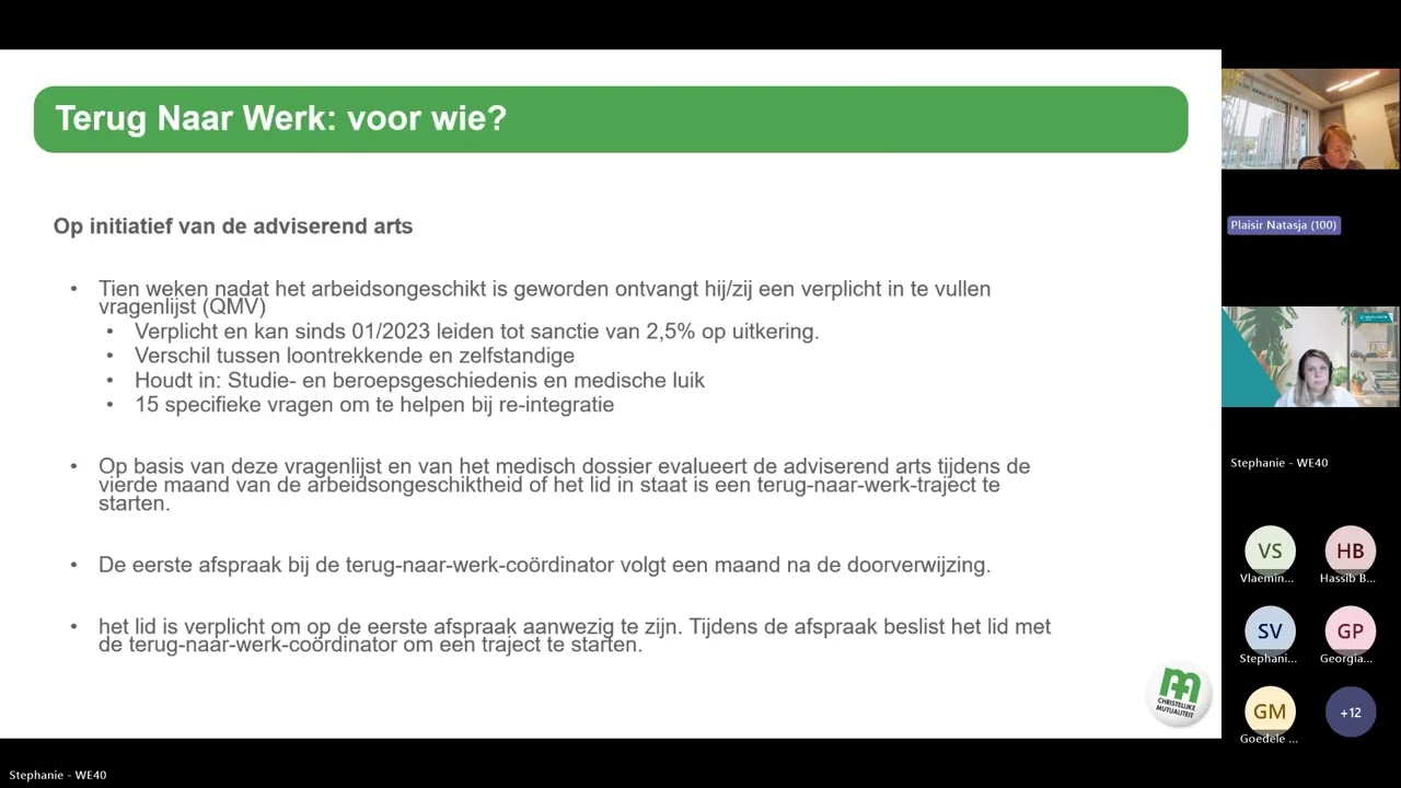 Webinar GBO: Terug naar werk