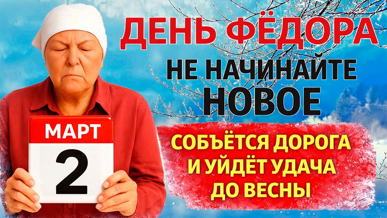 2 марта День Федора. Что нельзя делать сегодня по народным приметам запреты дня