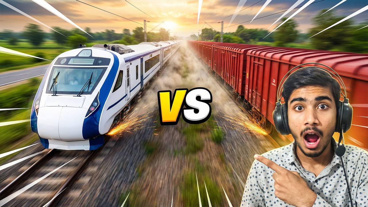Vande Bharat vs Freight Train Full Race from Mumbai to Delhi in Epic Rails of India | Anand Plays