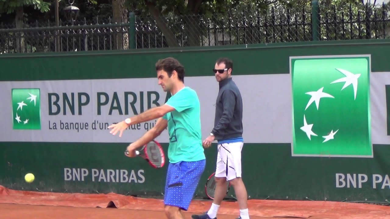 Roger Federer Practice session RG2015