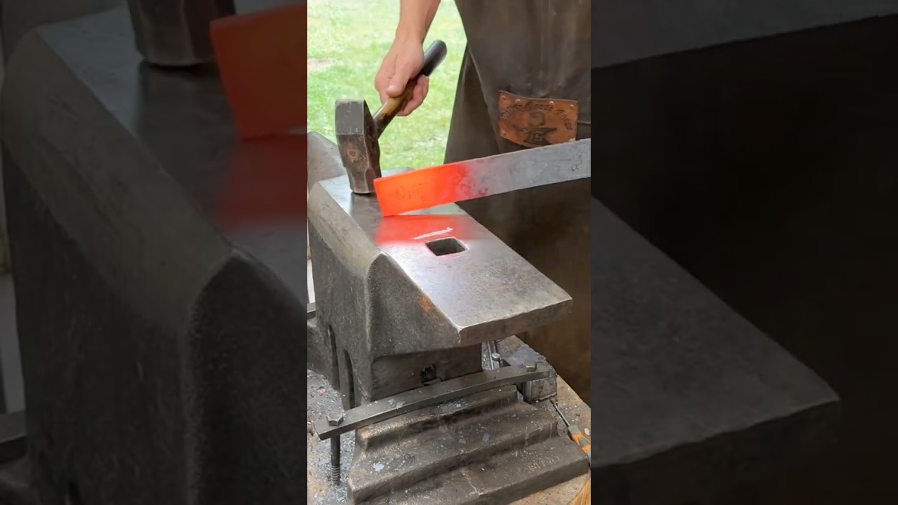 Forging an M9 Bayonet combat knife #blacksmith #hunting #combat #knifeskills #tools