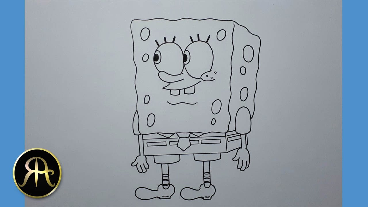 How to draw Spongebob Squarepants | Step by step tutorial | Easy drawing