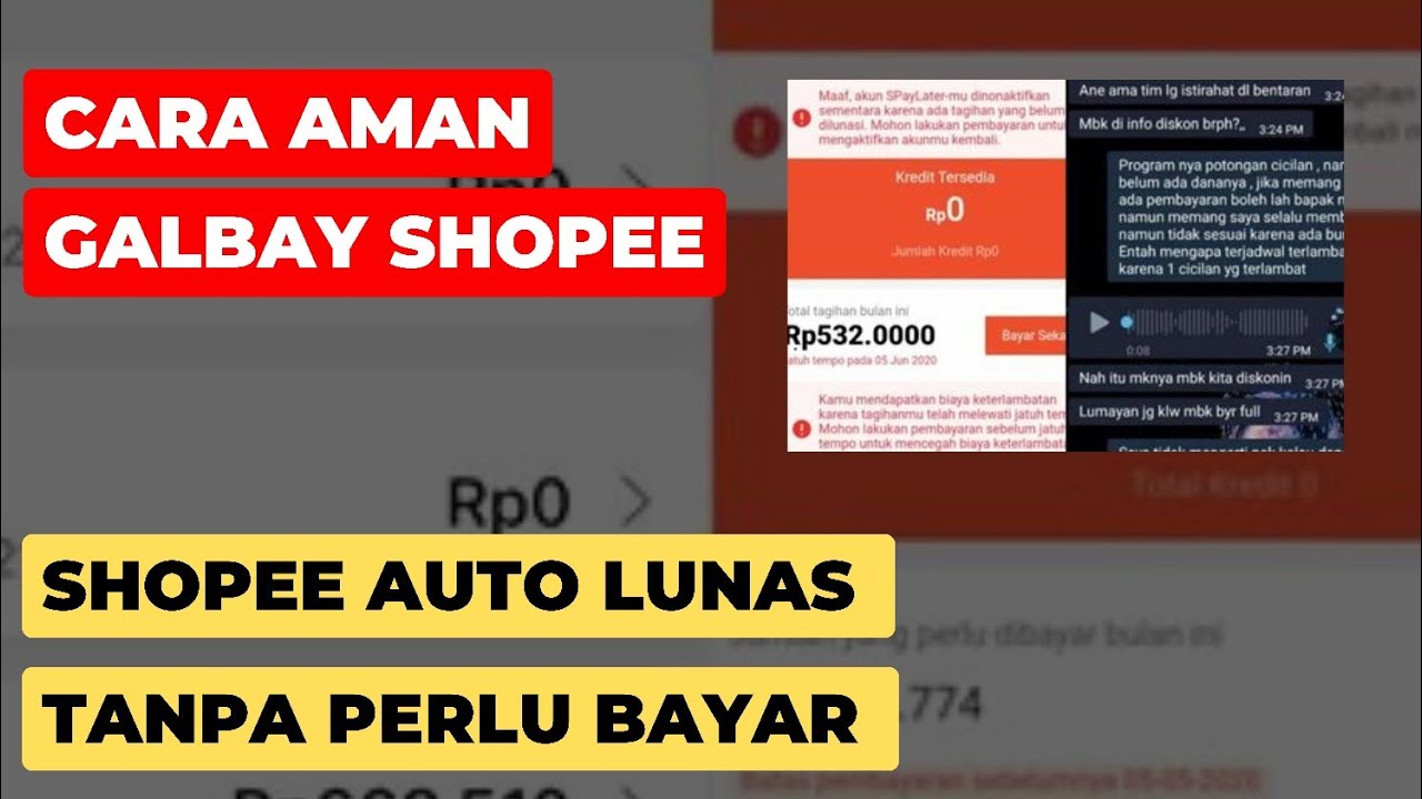 CARA AMAN GALBAY SHOPEE (SPINJAM & SPAYLETER) TAHUN 2025..!! LUNAS TANPA BAYAR..!!