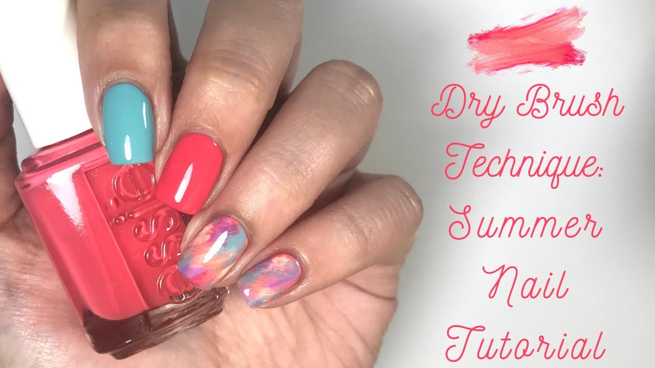 Summer Nail Tutorial (Dry Brush Technique)