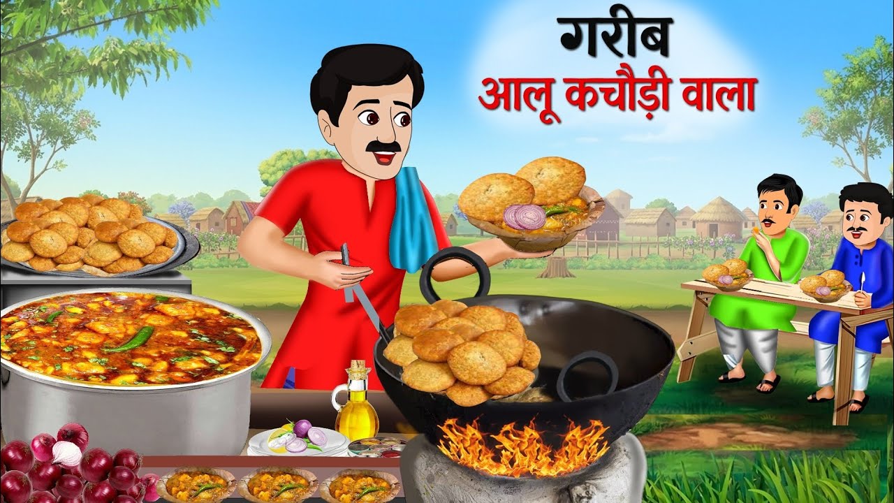 गरीब आलू कचौड़ी वाला | Garib Aalu Kachodi Wala | hindi Kahani | Cartoon Stories