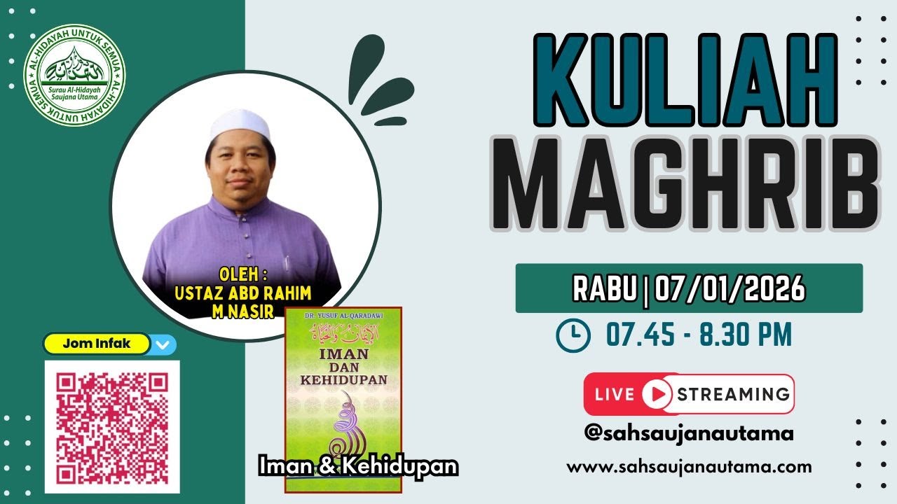 Kuliah Agama ( Iman dan Kehidupan ) Oleh : Ustaz Abd Rahim M Nasir