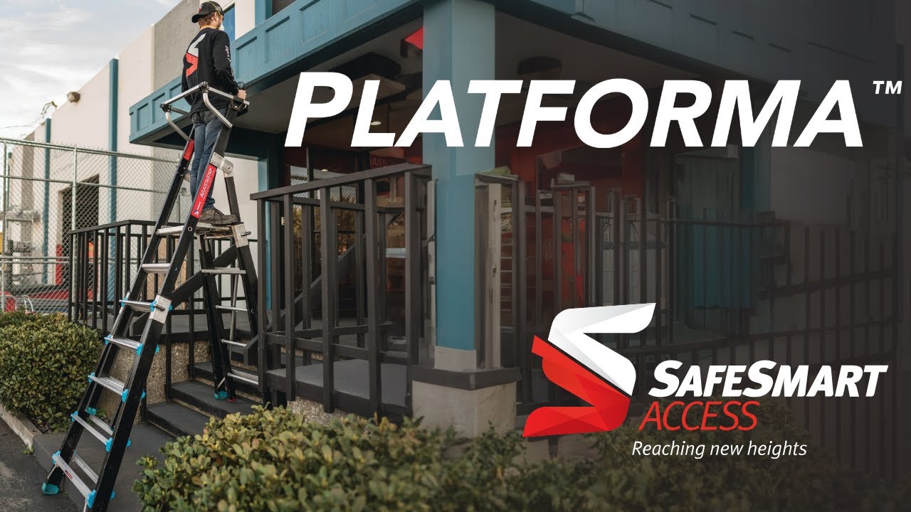 Platforma | Adjustable Fiberglass Platform Ladder by SafeSmart Access