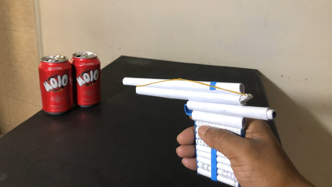 How to Make a Powerful Paper Gun with Rubber Band (Super Easy)