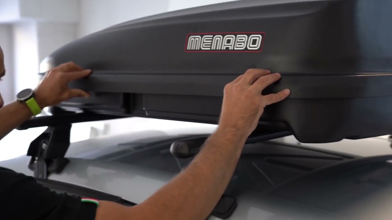 Box Cofano Auto Baule Portatutto da Tetto 320L Menab&ograve; Quasar Dark