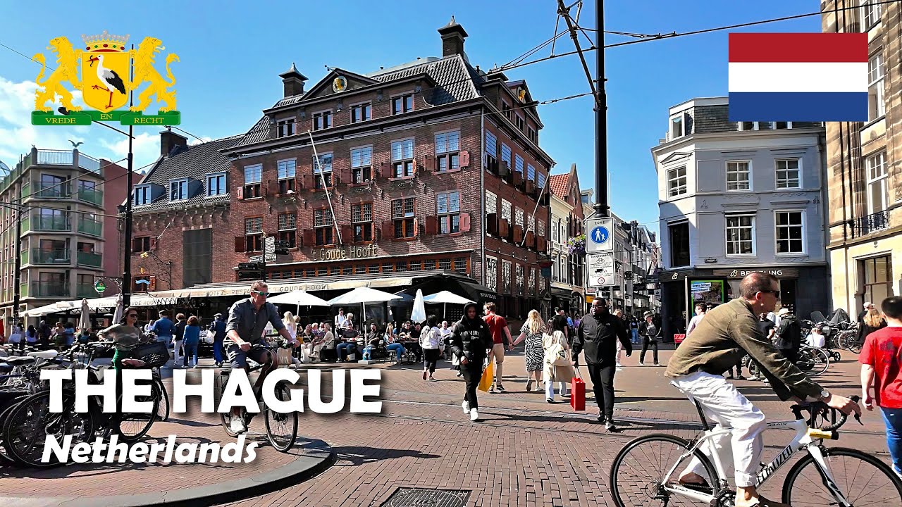 The Hague, Netherlands. A walk in the Old Town. 4K