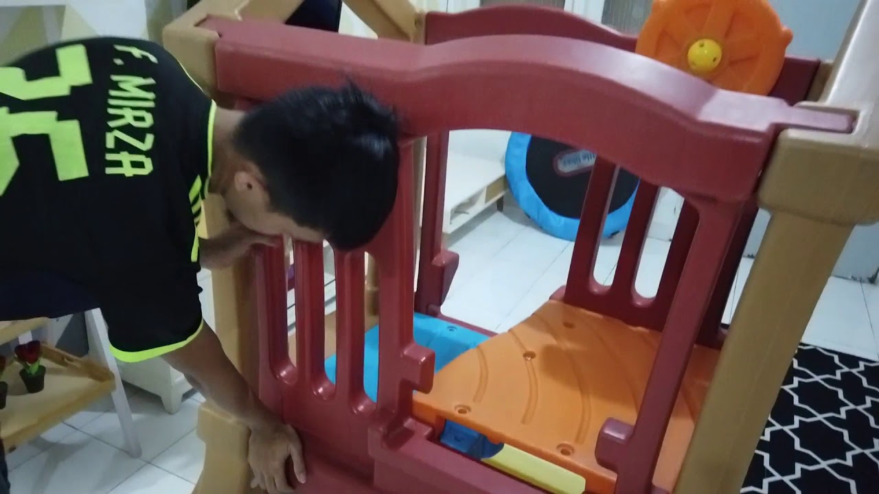 TUTORIAL PERAKITAN STEP 2 PLAY UP DOUBLE SLIDE CLIMBER