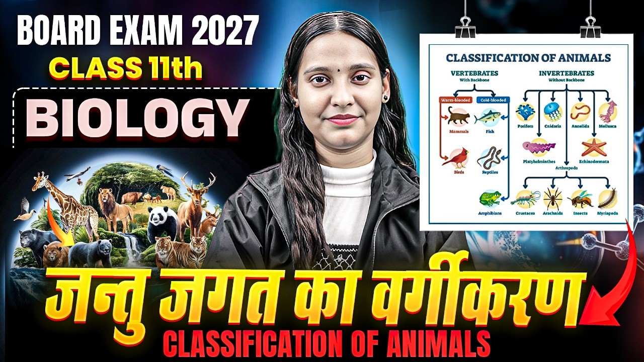जंतु जगत का वर्गीकरण (Animal Kingdom) | Class 11 Biology | By Nidhi Ma'am