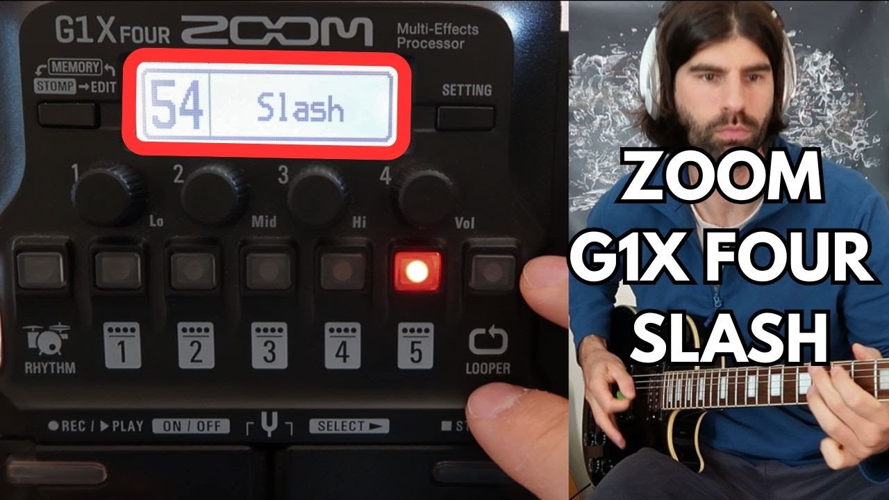 ZOOM G1X FOUR - How to get Slash Tone - Guitar Patch