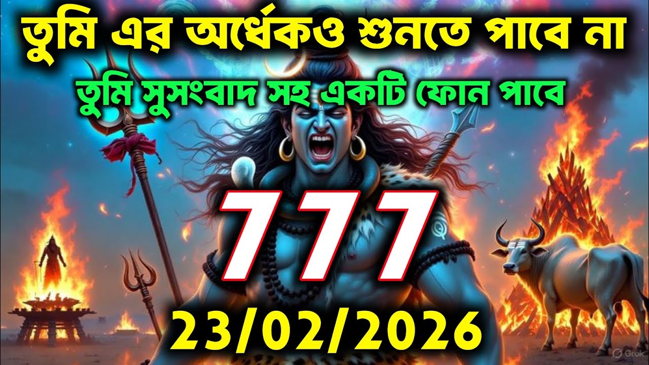🧿✅23 ফেব্রুয়ারি 2026 এর জন্য মহাদেবজির বার্তা|Mahadev ka sandesh | Shiv sandesh | Shiv message today