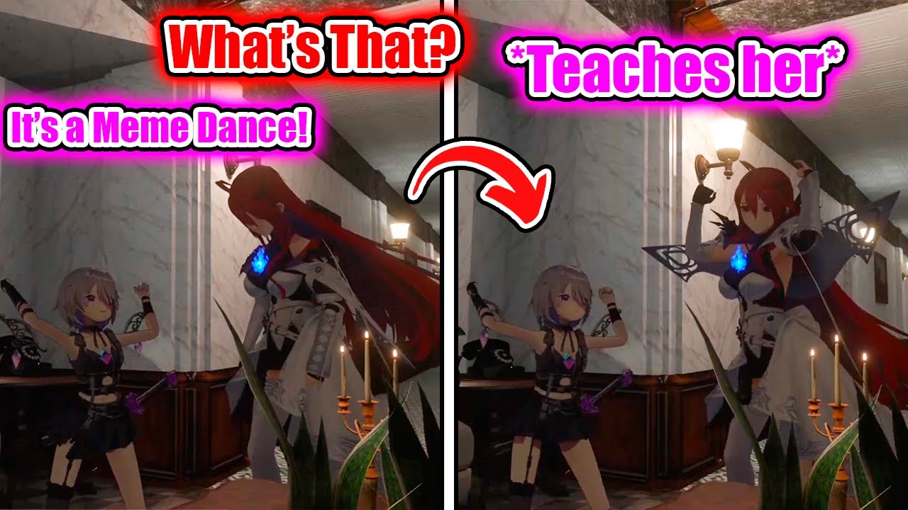Biboo Teaches Liz This Meme Dance and They Start Dancing Together