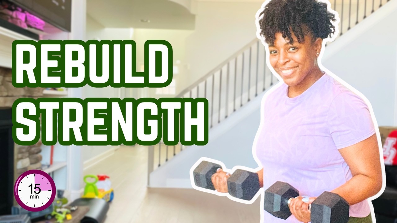 15-Minute Full Body Strength Workout | Slow & Beginner Friendly At-Home Dumbbell Workout