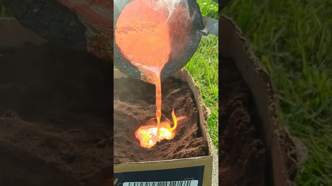 Pouring Al Bronze Into A Plane | #casting #plane