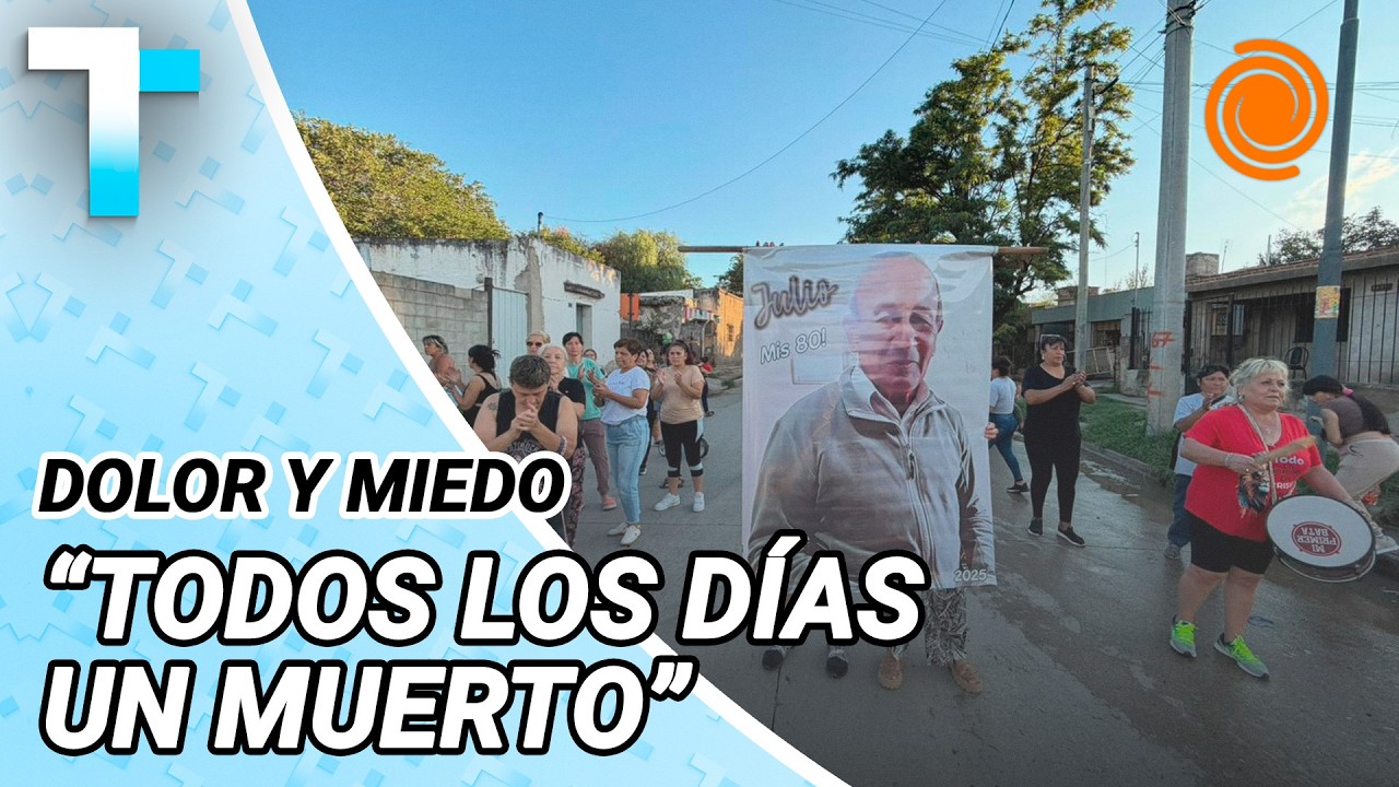 PROTESTA por el crimen del jubilado asesinado por DELINCUENTES: 