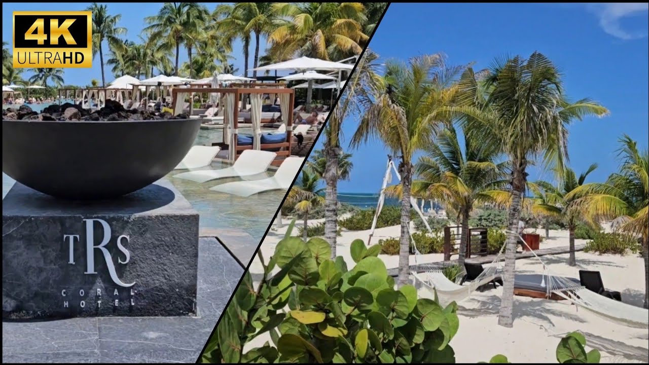 [4K] Walking Tour of TRS Coral Adults Only Resort Beach Mexico Walkthrough