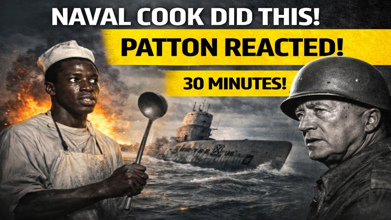 What Patton did when a naval cook sank three German Type IX submarines in 30 minutes