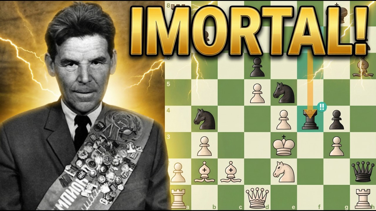 A Partida IMORTAL de Nezhmetdinov || Polugaevsky vs. Nezhmetdinov (1958)