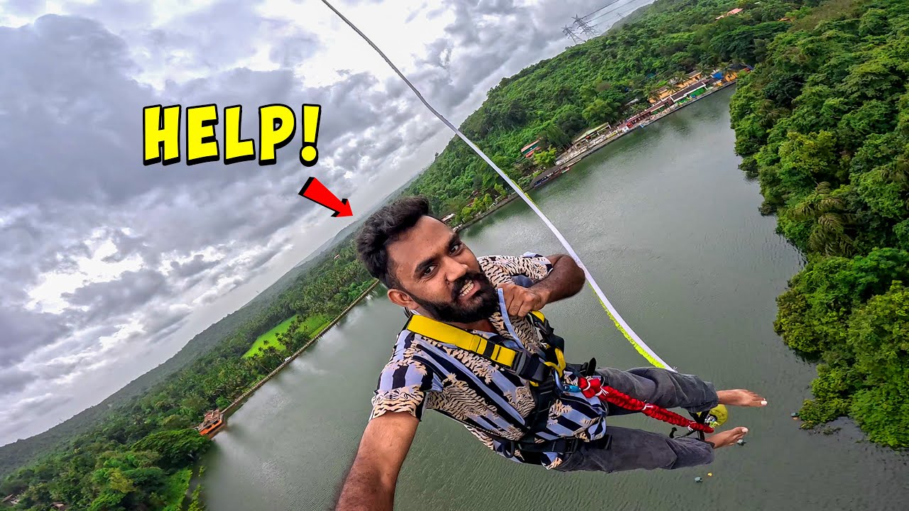 Will Manish Survive...? 😂 Bungee Jump Challenge 