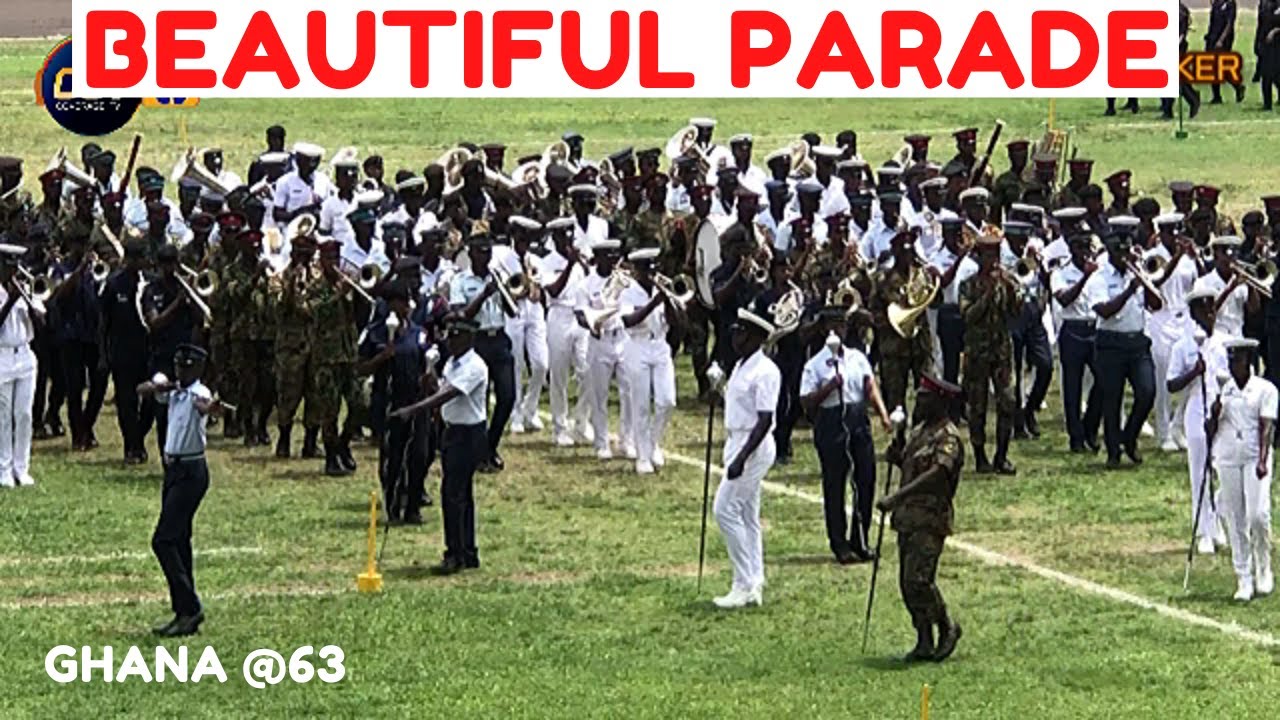 Beautiful Parade in Kumasi:Military,Police,Prisons,Ambulance,Customs, Immigration & Fire Services.