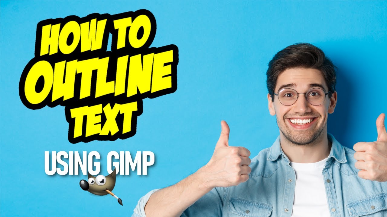 Tutorial: How to OUTLINE TEXT using GIMP