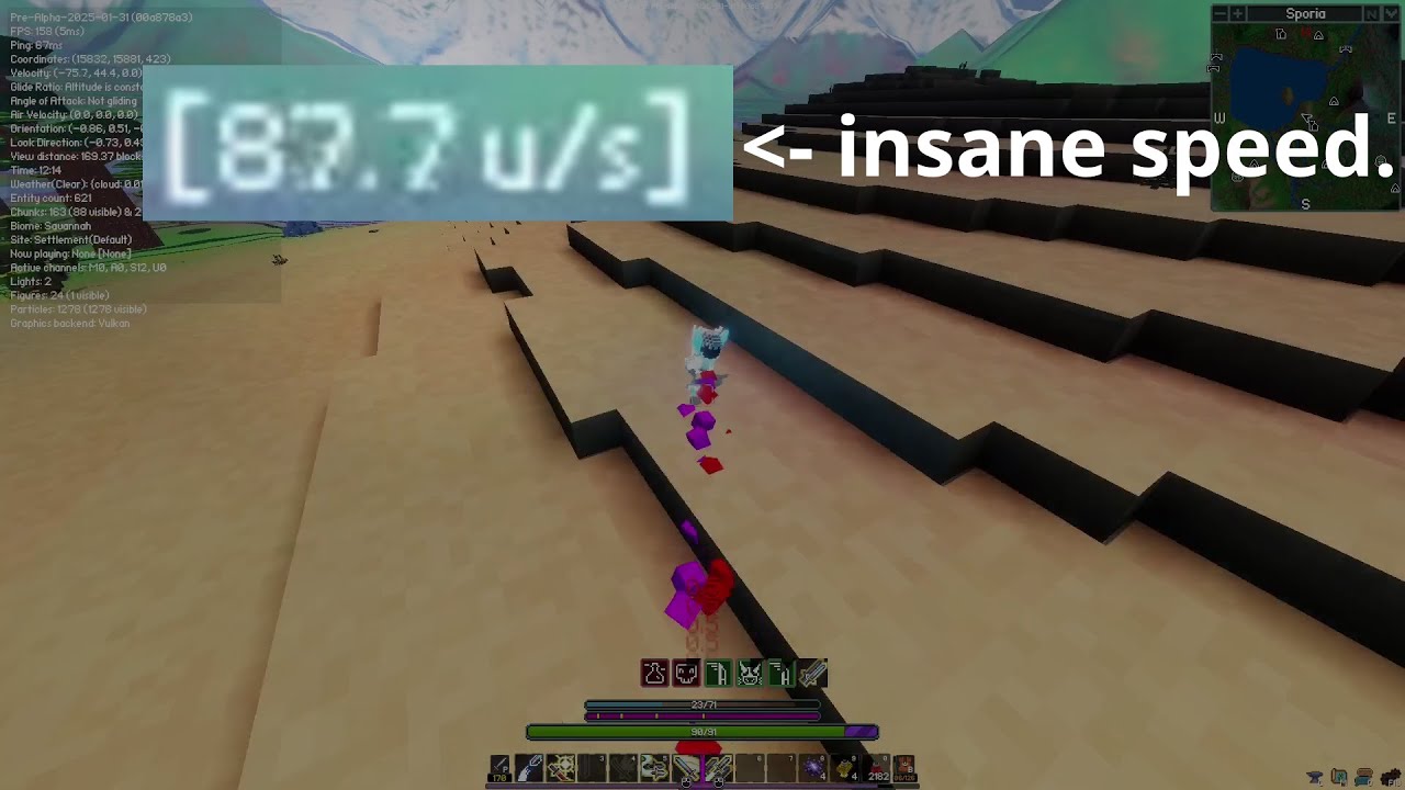 the actual fastest speed in veloren