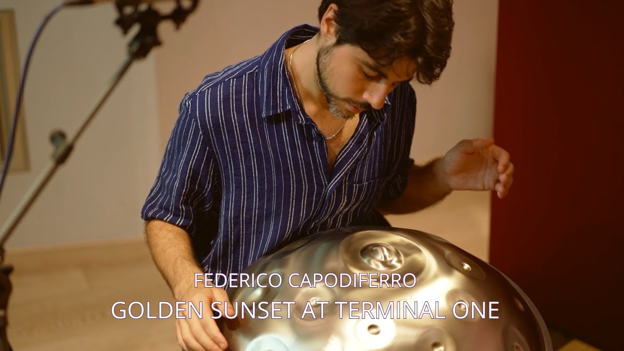 Golden sunset at terminal one | Federico Capodiferro - Handpan Pantam