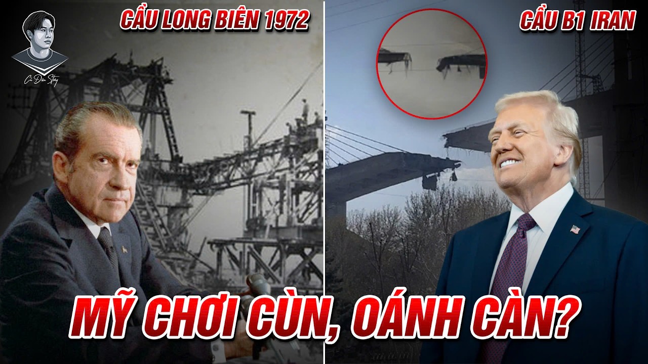 MỸ O&Aacute;NH SẬP CẦU TO NHẤT IRAN - LẠI NHƯ CẦU LONG BI&Ecirc;N 1972, KO ĂN ĐƯỢC TH&Igrave; ĐẠP ĐỔ?