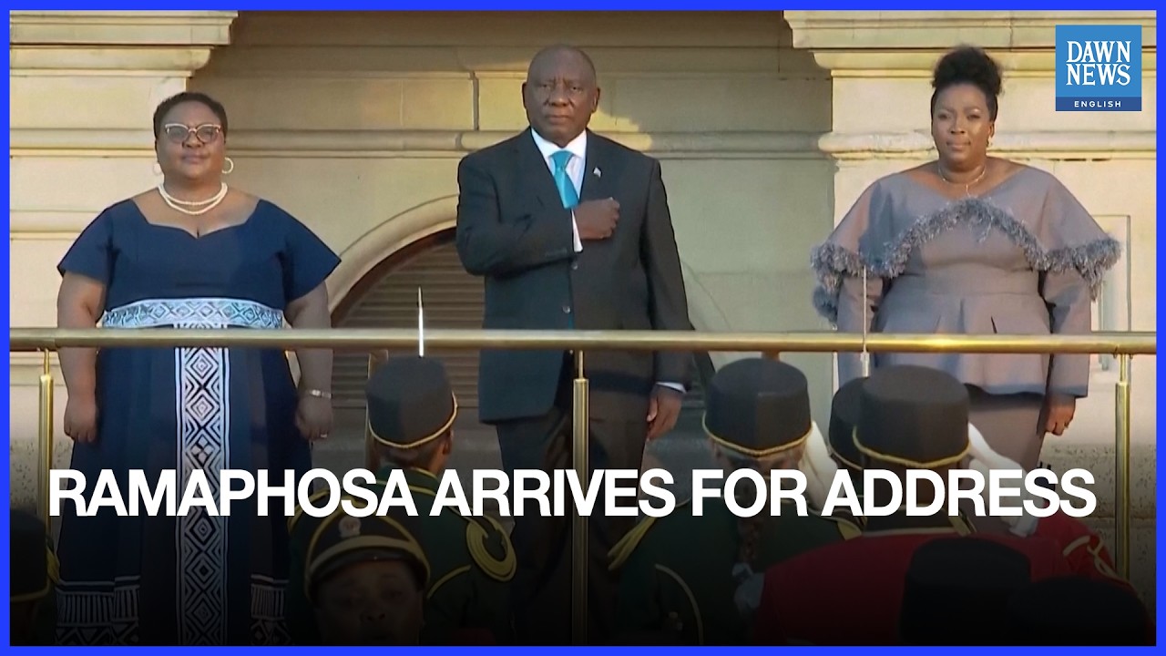 South Africa’s Ramaphosa arrives for State of the Nation Address | Dawn News English
