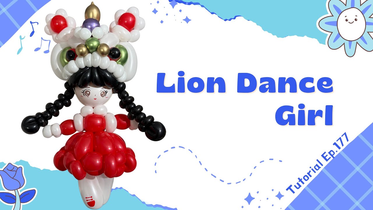 💃🏻 How to make a Lion Dance Girl | New Year Design | Step-by-step Tutorial