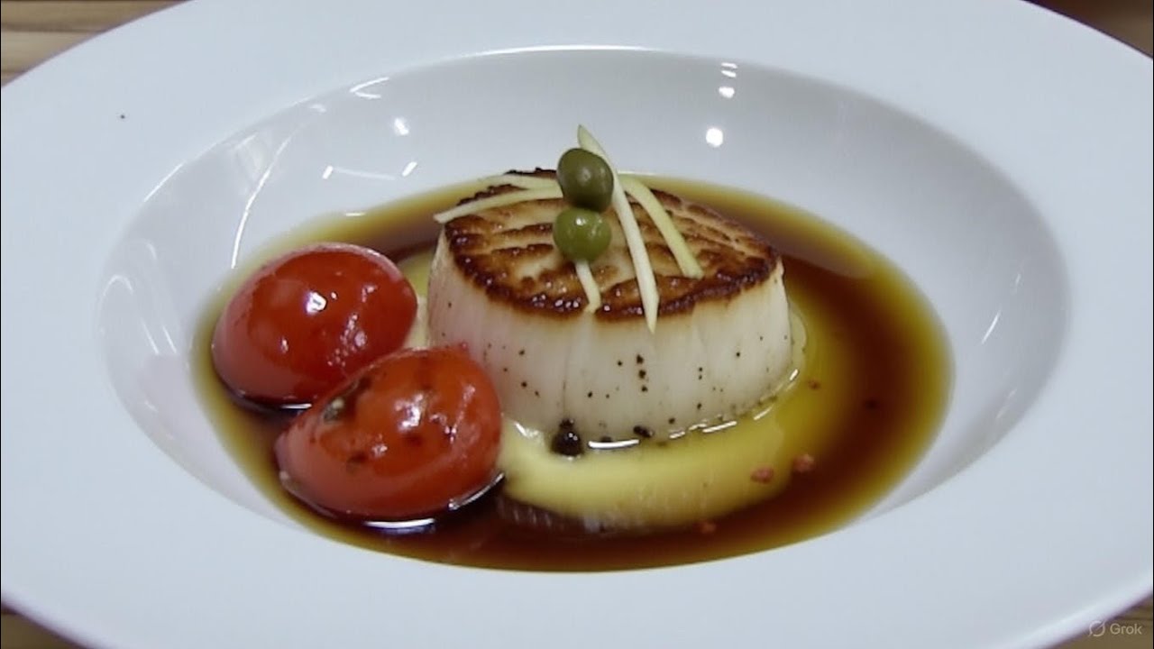 Receta de vieiras con vinagre balsámico