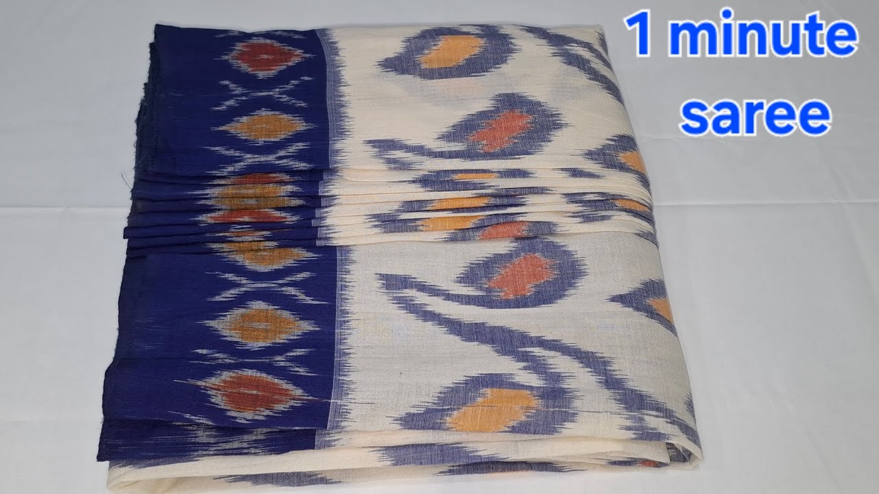 How to do professional saree pre pleating in 10 min (1 step) / box folding / pre folding  at home
