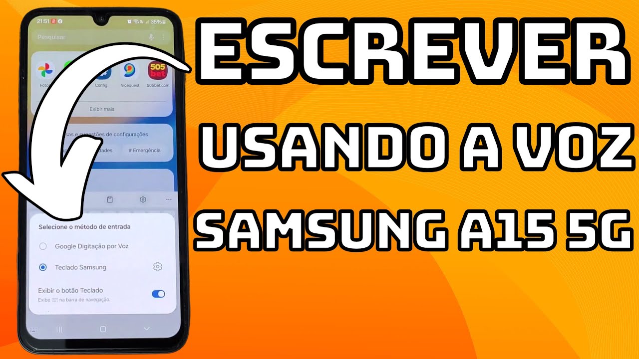 COMO DIGITAR USANDO A VOZ NO CELULAR SAMSUNG GALAXY A15 5G