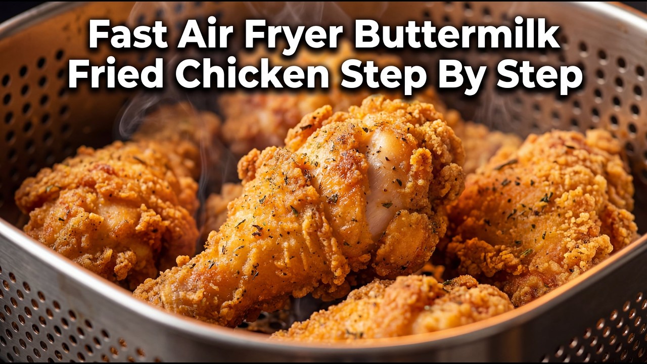 Fast Air Fryer Buttermilk Fried Chicken Cooking Guide Step By Step