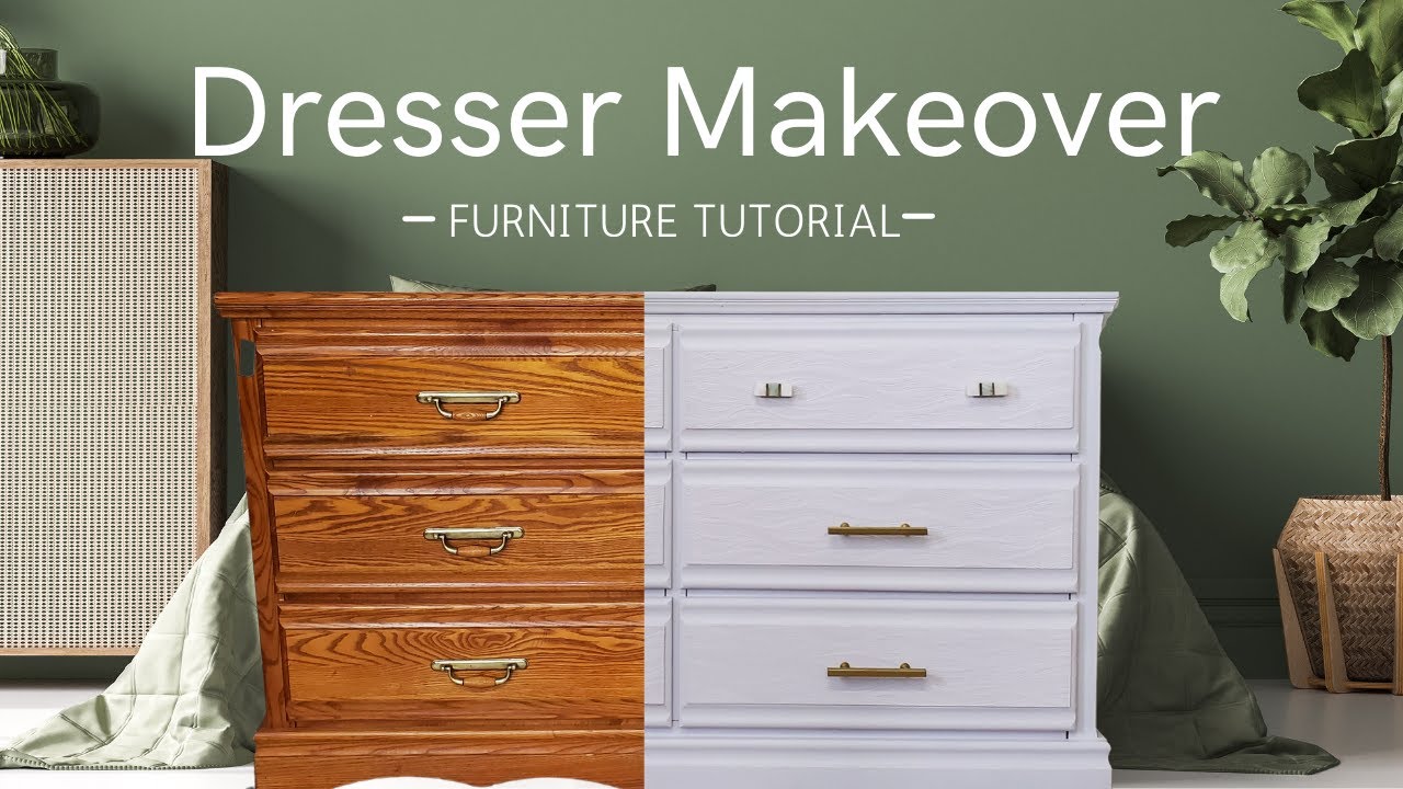 Update Dresser with Textured Wallpaper and Chalk Paint