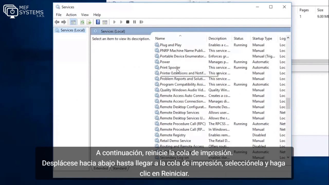 Error al imprimir, Limpiar cola de impresi&oacute;n
